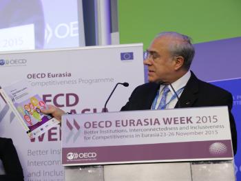 Angel Gurria presents the SMEPI Eastern Partner Countries 2016 Report during Eurasia Week 2015