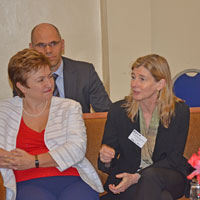 Kristaline Georgieva, EU Commissioner and Nancy Lindborg, USAID Assistant Administrator