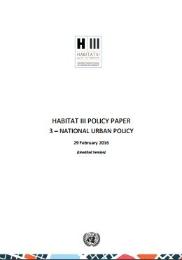 Habitat III policy paper 3 on National Urban Polcies