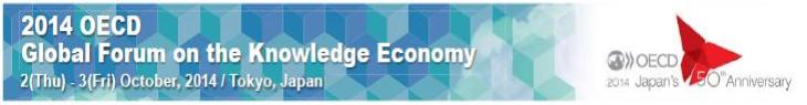 banner for the global forum on knowledge economy in Tokyo October 2-3 2014