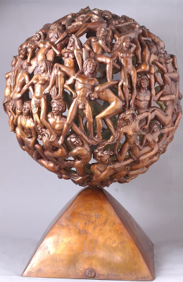 Jean-Sebastien Raud Sphere suplture en bronze